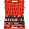 VEVOR Impact Socket Set 3/4 Inches 22 Piece Deep Impact Sockets, Socket Assortment 3/4 Inches Drive Socket Set Impact Standard SAE Sizes 7/8 Inches to 2 Inches Includes Adapters and Ratchet Handle