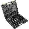 VEVOR Impact Socket Set 1/2 Inches 43 Piece Impact Sockets, Standard Socket Assortment, 1/2 Inches Drive Socket Set 6-Point Sockets Metric 9-30mm (Standard/Deep)