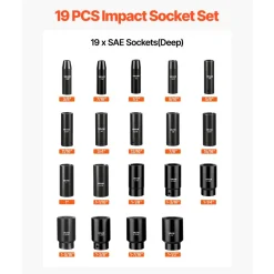 VEVOR Impact Socket Set, 1/2