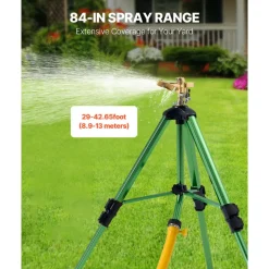 VEVOR Impact Sprinkler on Tripod Base, Heavy Duty Tripod Sprinklers with Brass Head & 3/4