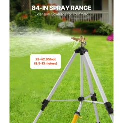 VEVOR Impact Sprinkler on Tripod Base, Heavy Duty Tripod Sprinklers with Brass Head & 3/4