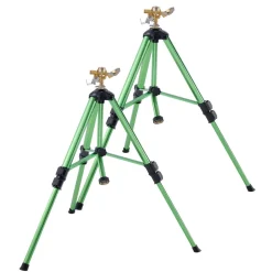 VEVOR Impact Sprinkler on Tripod Base, 2 Packs, Heavy Duty Tripod Sprinklers with Brass Head & 3/4