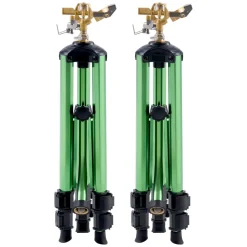 VEVOR Impact Sprinkler on Tripod Base, 2 Packs, Heavy Duty Tripod Sprinklers with Brass Head & 3/4