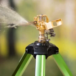 VEVOR Impact Sprinkler on Tripod Base, 2 Packs, Heavy Duty Tripod Sprinklers with Brass Head & 3/4