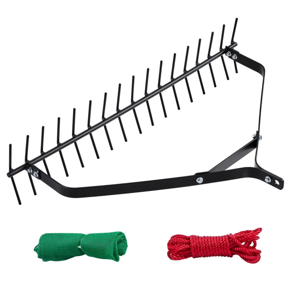 VEVOR 32 in Aquatic Weed Rake, 6.3 in Double Sided Lake Weed Rake, Lightweight Pond Weeds Cutter with 30ft Rope, No Assembly Required, Muck Lilypad Clearing Tool for Pond, Lake, Rivulet