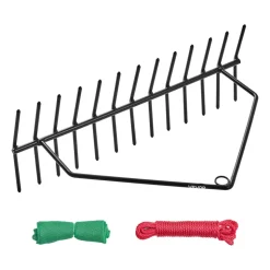 VEVOR 24 in Aquatic Weed Rake, 8.7 in Double Sided Lake Weed Rake, Pond Weeds Cutter with 30ft Rope, Tie Hole, No Assembly Required, Lightweight Muck Lilypad Clearing Tool for Pond, Lake, Rivulet