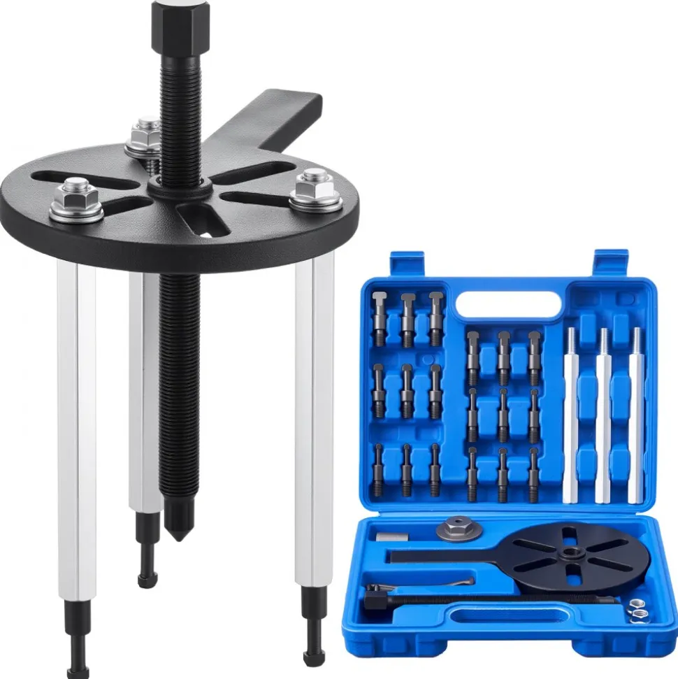 VEVOR 21-in-1 Bearing Puller Set, 21 PCS 3-Jaw Hook Puller for Internal External Bearings and Bearing Without Inner Shaft, Multifunctional Bearing Removal Tool with Heavy Duty Portable Storage Case