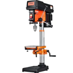 VEVOR 12 in Benchtop Drill Press, 5 Amp 120V, Variable Speed Cast Iron Bench Drill Press, 12 in Swing Distance 0-45° Tiltling Worktable with Laser Work Light, Tabletop Drilling Machine for Wood Metal