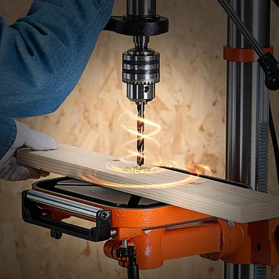VEVOR 12 in Benchtop Drill Press, 5 Amp 120V, Variable Speed Cast Iron Bench Drill Press, 12 in Swing Distance 0-45° Tiltling Worktable with Laser Work Light, Tabletop Drilling Machine for Wood Metal