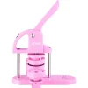 VEVOR 3-IN-1 Button Maker, 1/1.25/2.28 inch(25/32/58mm) Pin Maker, 300pcs Button Parts,Button Maker Machine with Panda Magic Book,  Ergonomic Arc Handle Punch Press Kit, For Children DIY Gifts, Pink