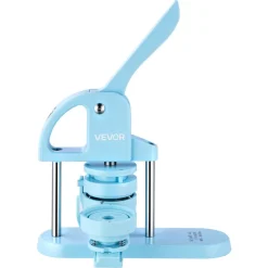 VEVOR 3-IN-1 Button Maker, 1/1.25/2.28 inch(25/32/58mm) Pin Maker, 300pcs Button Parts, Button Maker Machine with Panda Magic Book, Ergonomic Arc Handle Punch Press Kit, For Children DIY Gifts, Blue