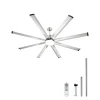 VEVOR 72 In Ceiling Fan with Light, 6-Speed Remote Control, Dimmable 3-Color Temperature, Reversible DC Motor, Low Profile Flush Mount Fan for Bedroom, Living Room, Indoor/Outdoor Use, Brushed Nickel
