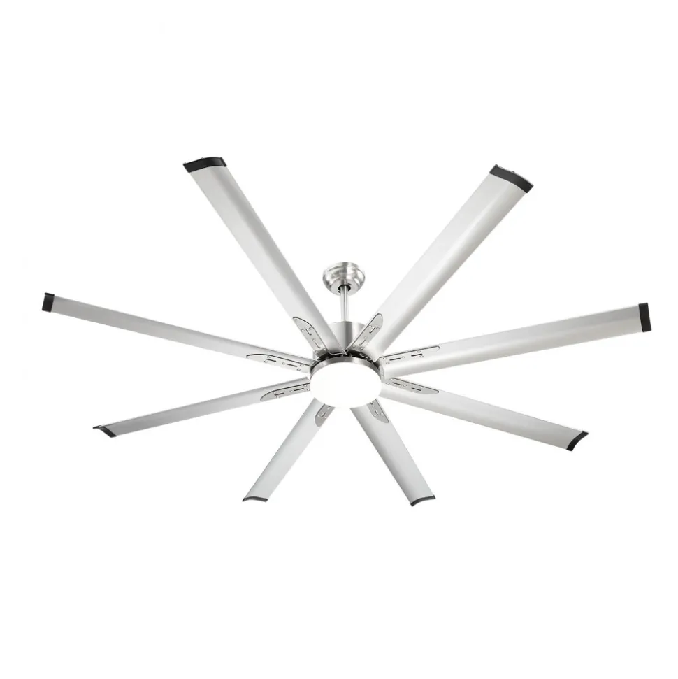 VEVOR 72 In Ceiling Fan with Light, 6-Speed Remote Control, Dimmable 3-Color Temperature, Reversible DC Motor, Low Profile Flush Mount Fan for Bedroom, Living Room, Indoor/Outdoor Use, Brushed Nickel