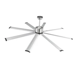 VEVOR 72 In Ceiling Fan with Light, 6-Speed Remote Control, Dimmable 3-Color Temperature, Reversible DC Motor, Low Profile Flush Mount Fan for Bedroom, Living Room, Indoor/Outdoor Use, Brushed Nickel
