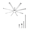 VEVOR 84 In Ceiling Fan with Light, 6-Speed Remote Control, Dimmable 3-Color Temperature, Reversible DC Motor, Low Profile Flush Mount Fan for Bedroom, Living Room, Indoor/Outdoor Use, Brushed Nickel