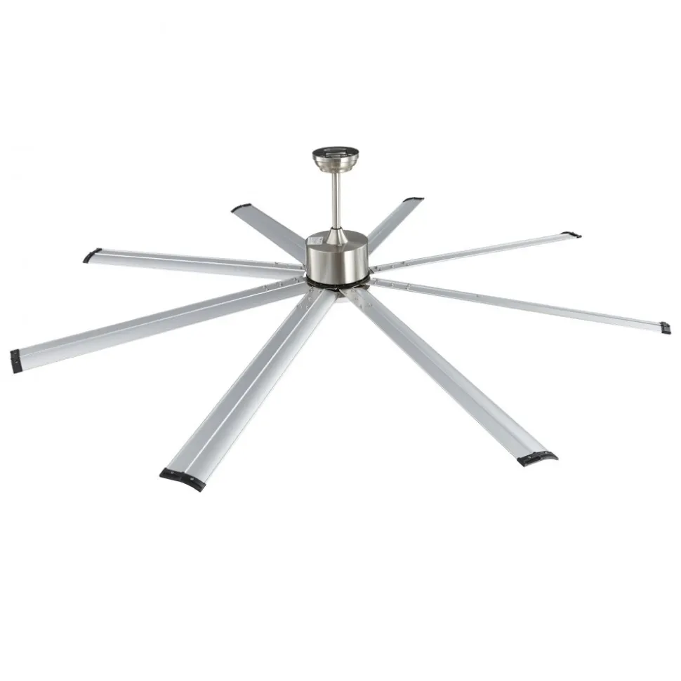 VEVOR 84 In Ceiling Fan with Light, 6-Speed Remote Control, Dimmable 3-Color Temperature, Reversible DC Motor, Low Profile Flush Mount Fan for Bedroom, Living Room, Indoor/Outdoor Use, Brushed Nickel