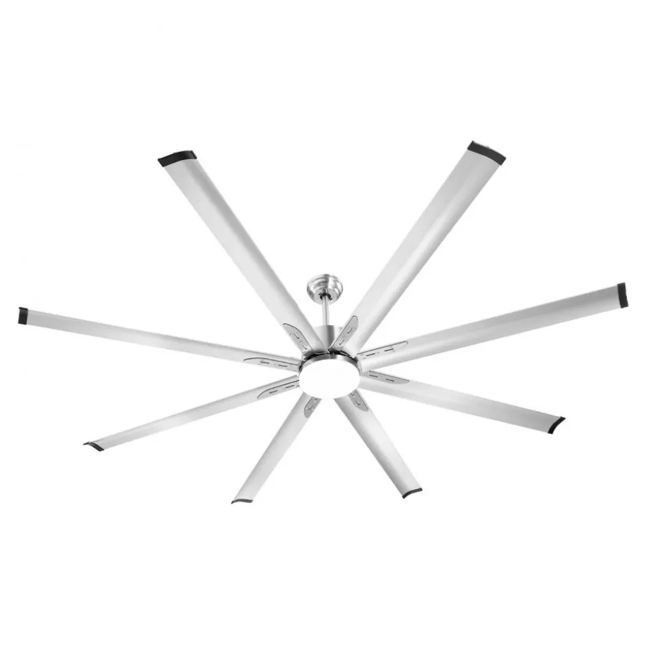VEVOR 84 In Ceiling Fan with Light, 6-Speed Remote Control, Dimmable 3-Color Temperature, Reversible DC Motor, Low Profile Flush Mount Fan for Bedroom, Living Room, Indoor/Outdoor Use, Brushed Nickel