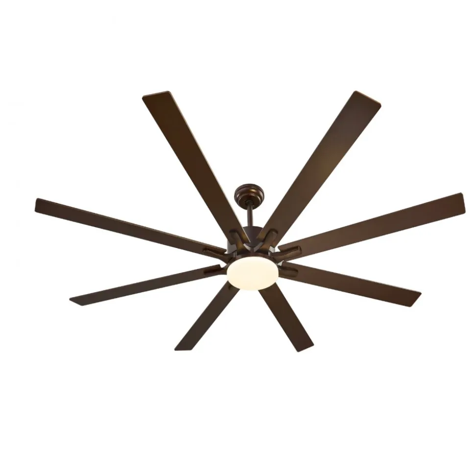 VEVOR 72 In Ceiling Fan with Light, 6-Speed Remote Control, Dimmable 3-Color Temperature, Reversible DC Motor, Modern Low Profile Flush Mount Fan for Bedroom, Living Room, Indoor/Outdoor Use, Coffee