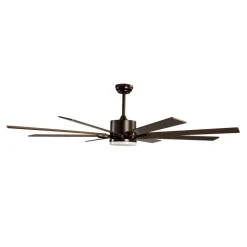 VEVOR 72 In Ceiling Fan with Light, 6-Speed Remote Control, Dimmable 3-Color Temperature, Reversible DC Motor, Modern Low Profile Flush Mount Fan for Bedroom, Living Room, Indoor/Outdoor Use, Coffee