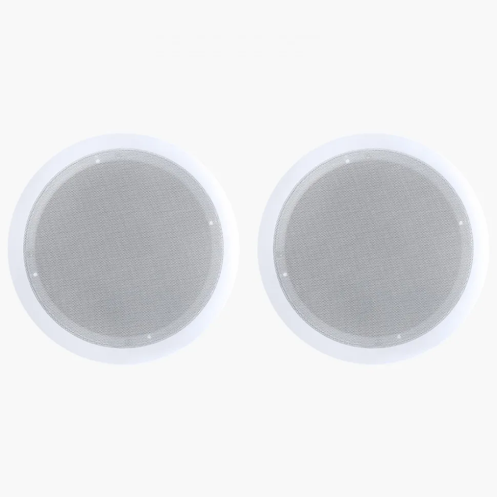 VEVOR In Ceiling Speakers, 8", In-Ceiling & In-Wall Speaker System, Hi-Fi Sound, 150W Peak, 2-Way Flush Mount Speakers, for Damp Humid Placement, Home Theater, Living Room, or Covered Patio, 1 Pair