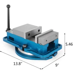 VEVOR 5 Inch ACCU Lock Down Vise Precision Milling Vice 5 Inch Jaw Width Drill Press Vise Milling Drilling Machine Bench Clamp Clamping Vice with 360 Degree Swiveling Base CNC Vise
