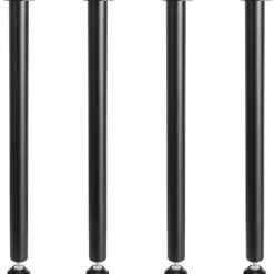 VEVOR 28 Inch Adjustable Desk Legs, Reinforced Steel Office Table Furniture legs Set of 4 for DIY, 1200 lbs Load Capacity Heavy Duty Desk Legs, Quick Instalation Legs with Adjustable Foot Cup Black
