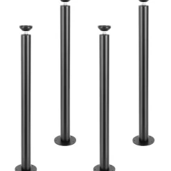 VEVOR 28 Inch Adjustable Desk Legs, Reinforced Steel Office Table Furniture legs Set of 4 for DIY, 1200 lbs Load Capacity Heavy Duty Desk Legs, Quick Instalation Legs with Adjustable Foot Cup Black