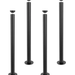 VEVOR 30 Inch Adjustable Desk Legs, Reinforced Steel Office Table Furniture legs Set of 4 for DIY, 1200 lbs Load Capacity Heavy Duty Desk Legs, Quick Instalation Legs with Adjustable Foot Cup Black
