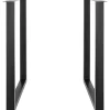 VEVOR 28 Inch Adjustable Furniture Legs, Square Reinforced Steel Office Table legs Set of 2 for DIY, Max Load 1000 lbs Heavy Duty Desk Legs, Quick Instalation & Rich Accessories Legs Black