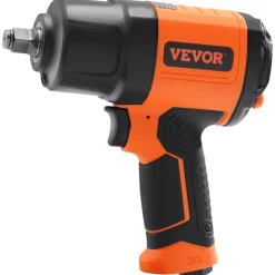 VEVOR 1/2-Inch Air Impact Wrench, High Torque Up to 1400 ft-lbs, Lightweight 4.6 lb Design Pneumatic Impact Gun with 11-PCS 1/2-Inch Drive CR-V Steel Impact Socket Set & Carrying Case