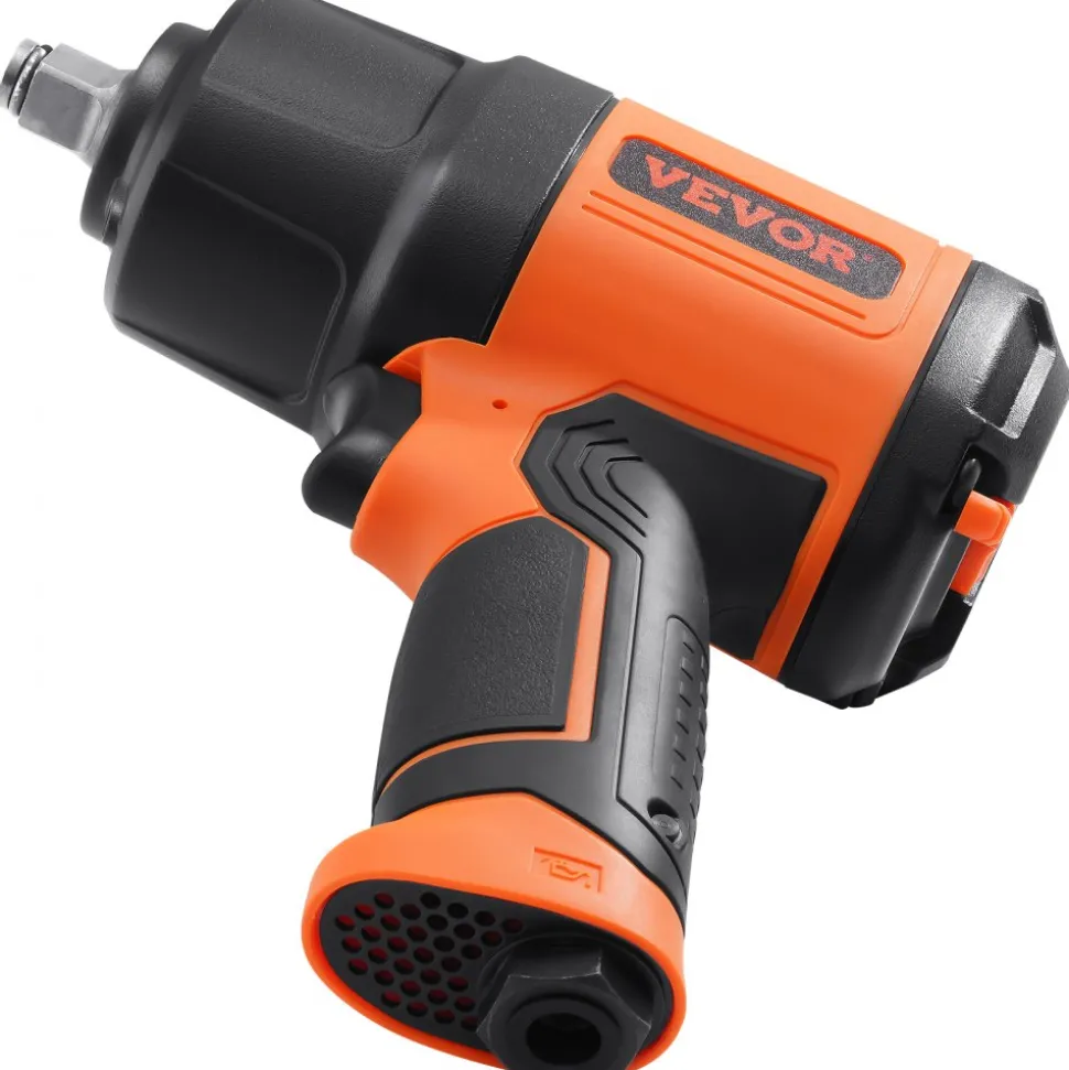VEVOR 1/2-Inch Air Impact Wrench, High Torque Up to 1400 ft-lbs, Lightweight 4.6 lb Design Pneumatic Impact Gun with 11-PCS 1/2-Inch Drive CR-V Steel Impact Socket Set & Carrying Case