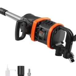 VEVOR 1 Inch Air Impact Wrench, Up to 5175 ft-lbs Beast Reverse Torque Output Pneumatic Impact Gun w/ 8 Inch Extended Anvil for Repairs and Maintenance of Heavy Duty Machinery / Semi-Truck / Bus