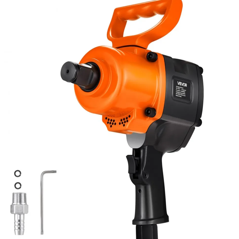 VEVOR 1 Inch Air Impact Wrench, Up to 1200 ft-lbs Nut-Busting Torque, 16.4 lbs Lightweight Pneumatic Impact Gun with Double Handles for Heavy Duty Repairs and Maintenance