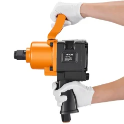 VEVOR 1 Inch Air Impact Wrench, Up to 1200 ft-lbs Nut-Busting Torque, 16.4 lbs Lightweight Pneumatic Impact Gun with Double Handles for Heavy Duty Repairs and Maintenance