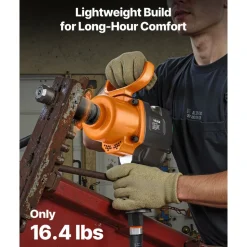 VEVOR 1 Inch Air Impact Wrench, Up to 1200 ft-lbs Nut-Busting Torque, 16.4 lbs Lightweight Pneumatic Impact Gun with Double Handles for Heavy Duty Repairs and Maintenance
