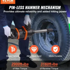 VEVOR 1 Inch Air Impact Wrench, Up to 3160 ft-lbs High Reverse Torque Output 1