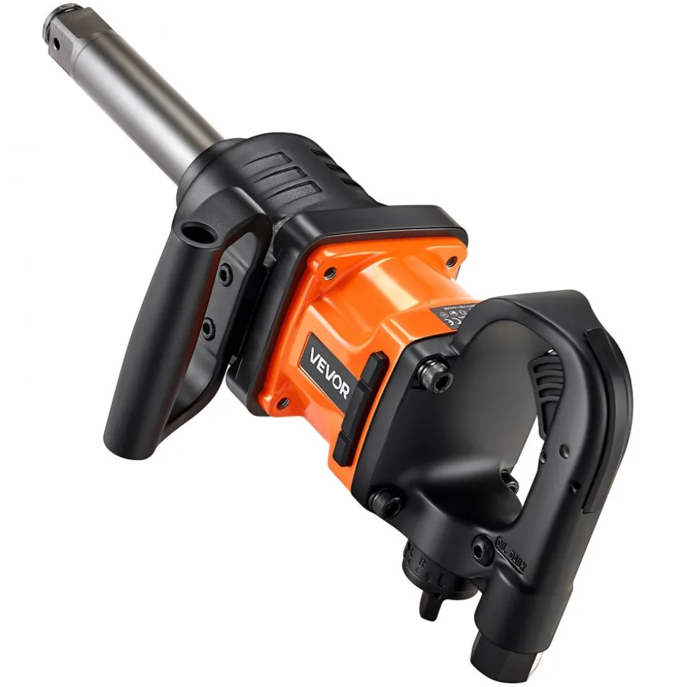 VEVOR 1 Inch Air Impact Wrench, Up to 1800 ft-lbs Nut-Busting Torque, 18.7 lbs Lightweight Pneumatic Impact Gun with 6" Extended Anvil for Heavy Duty Repairs and Maintenance