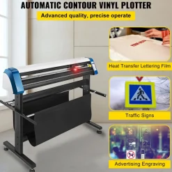 VEVOR 53-Inch Automatic Contour Vinyl Cutter Plotter Force & Speed Adjustable Sign Cutting With Floor Stand & Signmaster Software
