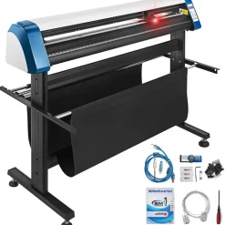 VEVOR 53-Inch Automatic Contour Vinyl Cutter Plotter Force & Speed Adjustable Sign Cutting With Floor Stand & Signmaster Software