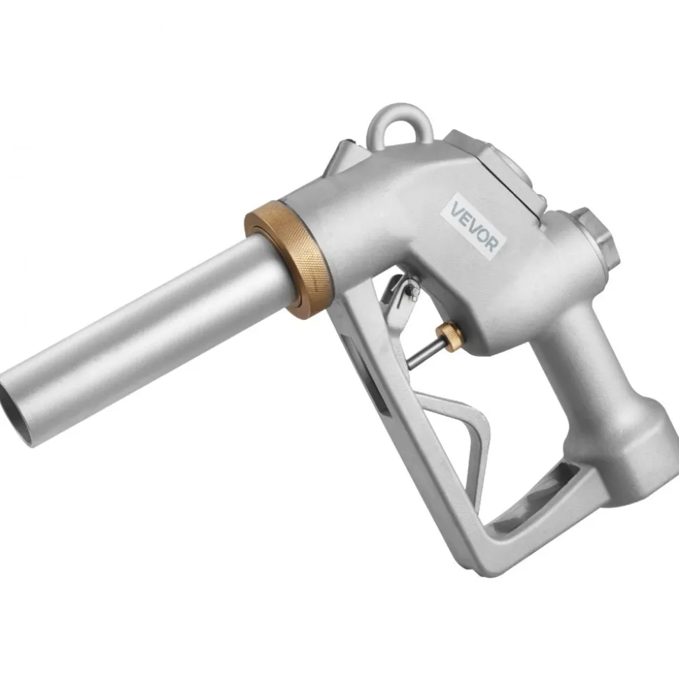 VEVOR 1.5 Inch Barb Automatic Fuel Nozzle with Swivel, Max Flow Rate 37 GPM, Auto Shut Off Diesel Gas Pump Nozzle with 3-Speed Trigger Lock & 1.5 Inch (OD=40 mm) Spout for Gasoline, Diesel, Kerosene