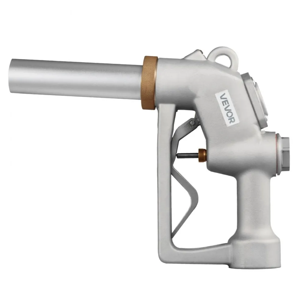 VEVOR 1.5 Inch Barb Automatic Fuel Nozzle with Swivel, Max Flow Rate 37 GPM, Auto Shut Off Diesel Gas Pump Nozzle with 3-Speed Trigger Lock & 1.5 Inch (OD=40 mm) Spout for Gasoline, Diesel, Kerosene