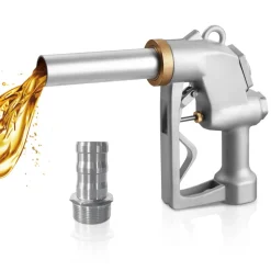 VEVOR 1.5 Inch Barb Automatic Fuel Nozzle with Swivel, Max Flow Rate 37 GPM, Auto Shut Off Diesel Gas Pump Nozzle with 3-Speed Trigger Lock & 1.5 Inch (OD=40 mm) Spout for Gasoline, Diesel, Kerosene