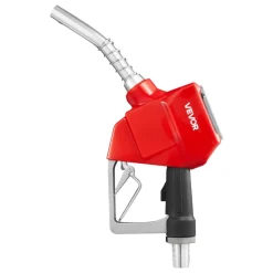 VEVOR 1 Inch Barb Digital Fuel Nozzle with Swivel, Max Flow Rate 12.6 GPM, Auto Shut Off Diesel Gas Pump Nozzle with 3/16 in (OD=20 mm) Spout & Digital Display, Used for Gasoline, Diesel, Kerosene Red