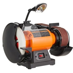 VEVOR 8 Inch Bench Grinder with 2 x28 Inch Belt Sander Combo, Bench Grinder Sander with 2.5A Induction Motor for Metalworking Sharpening Grinding