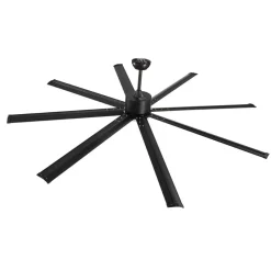 VEVOR 72 Inch Ceiling Fan with Light, 6-Speed Remote Control, Dimmable 3-Color Temperature, Reversible DC Motor, Modern Low Profile Flush Mount Fan for Bedroom, Living Room, Indoor/Outdoor Use, Black