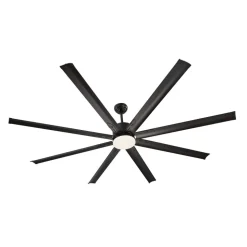 VEVOR 72 Inch Ceiling Fan with Light, 6-Speed Remote Control, Dimmable 3-Color Temperature, Reversible DC Motor, Modern Low Profile Flush Mount Fan for Bedroom, Living Room, Indoor/Outdoor Use, Black