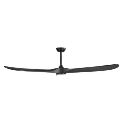 VEVOR 72 Inch Ceiling Fan without Light, 6-Speed Remote Control, 3-Wood-Blade, Reversible DC Motor, Modern Low Profile Flush Mount Exterior Fan for Bedroom, Living Room, Patio, Indoor/Outdoor, Black