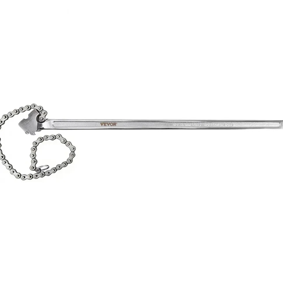VEVOR 24inch Chain Wrench Carbon Steel Chain Pipe Wrench Heavy Duty 6.7 inch Diameter Capacity Chain Strap Filter Wrench