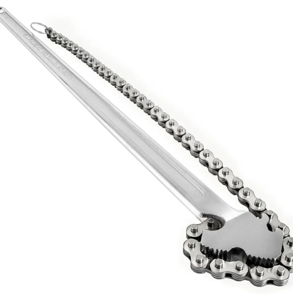VEVOR 24inch Chain Wrench Carbon Steel Chain Pipe Wrench Heavy Duty 6.7 inch Diameter Capacity Chain Strap Filter Wrench