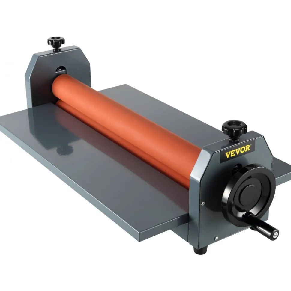 VEVOR 51 Inch Cold Laminator Machine 10mm Manual Vinyl Photo Film Cold laminator Hand Crank Pressure Cold Roll laminator(51Inch)